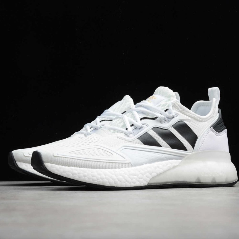 Adidas ZX 2K Boost White Sneakers Shoes Women's 7.5 with Box